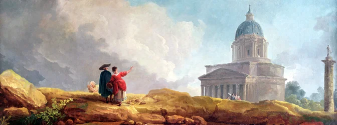 A Church Displayed to a Traveller in an Extensive Landscape